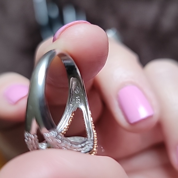 925 Two-tone Ring - Picture 3 of 5